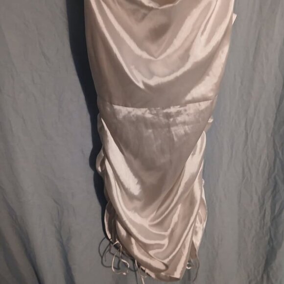 Shein white silky cocktail party mini dress - Picture 3 of 4